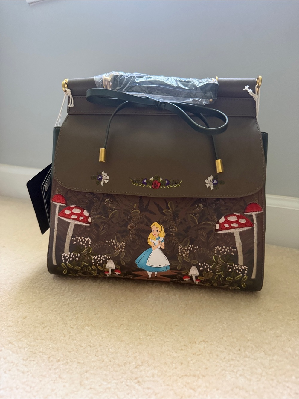 Olive Green Alice in Wonderland Top-Handle Women’s Loungefly